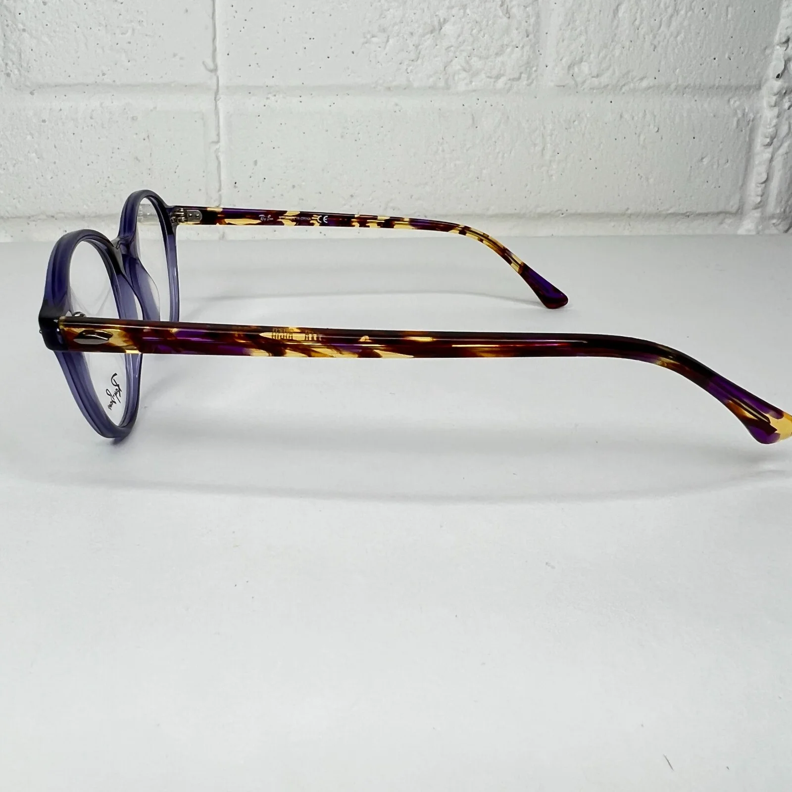 Ray-Ban NEW RB 7118 8020 Purple Brown Tortoise Round Eyeglasses Frames 48mm H903 3