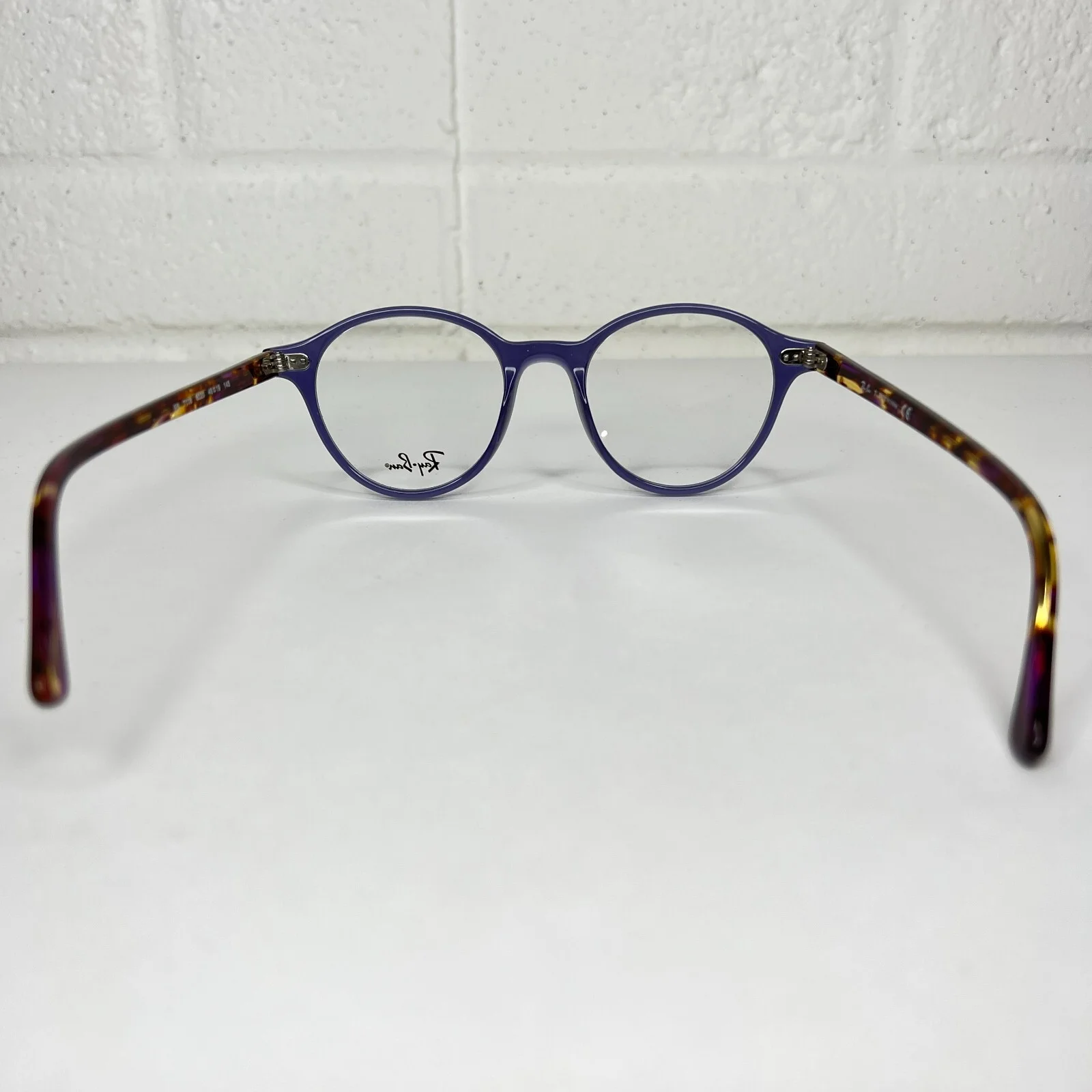 Ray-Ban NEW RB 7118 8020 Purple Brown Tortoise Round Eyeglasses Frames 48mm H903 4