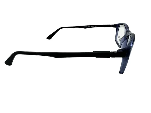 Ray Ban NEW Transparent Blue Rectangle Frames Black 54-17-145 Eyeglasses RX7017 4