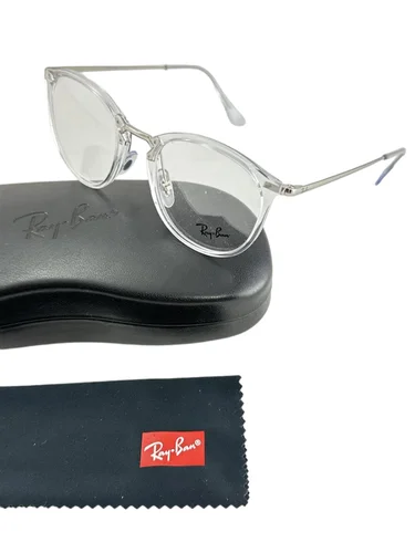 Ray Ban NEW Transparent Clear Fashion Frames Metal 49-20-150 Eyeglasses RX7140