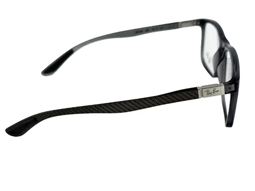 Ray Ban NEW Transparent Grey Frames Carbon Fiber Uni 55-18-145 Eyeglasses RX8908 4