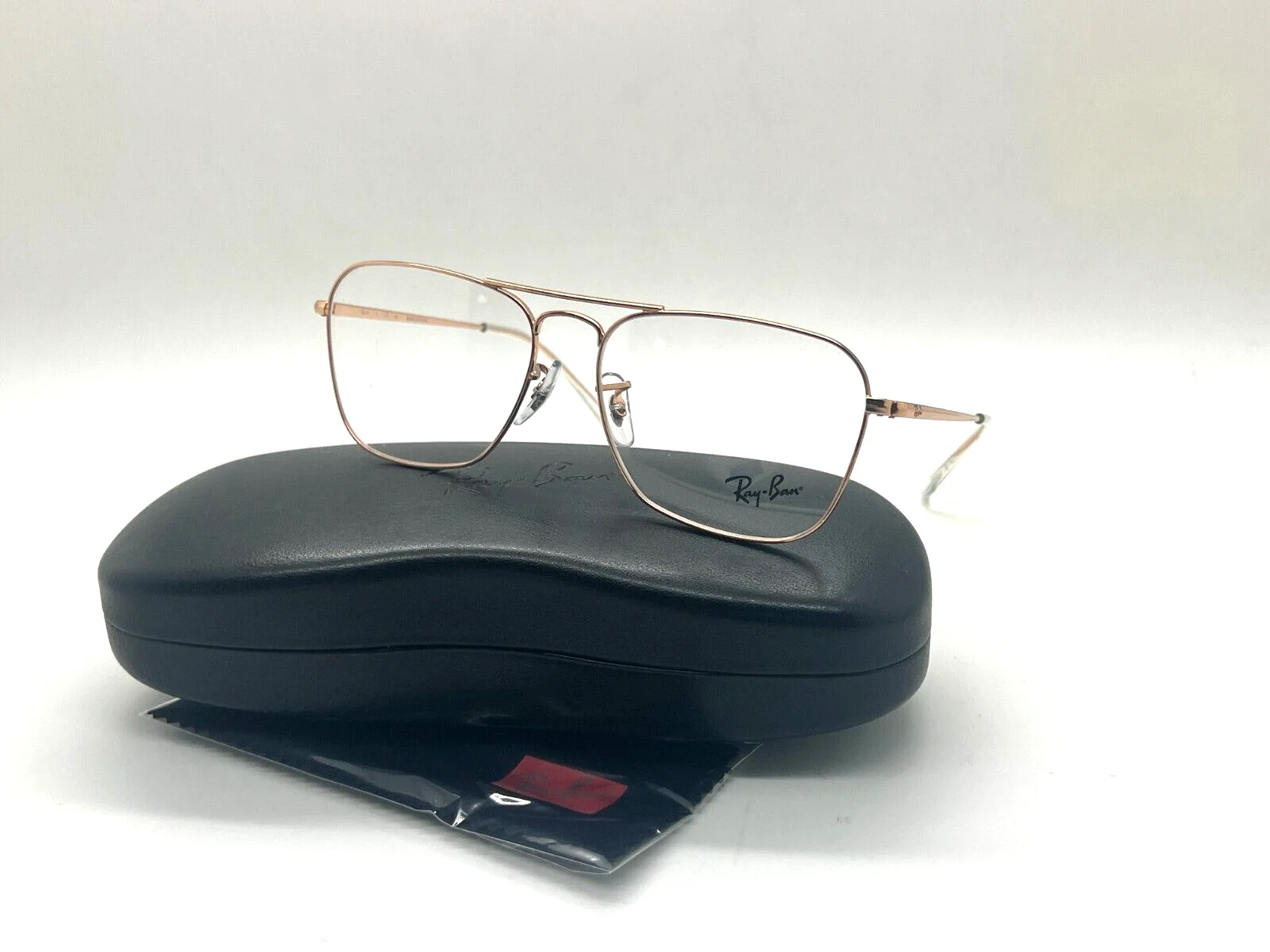 Ray-Ban OPTICAL RB6536 CARAVAN II 3094 ROSE GOLD EYEGLASSES FRAME 55-15-140MM