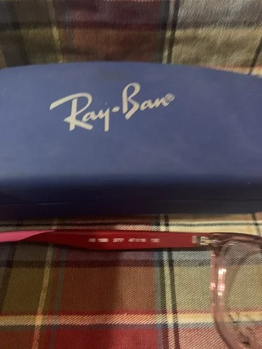 Ray-Ban RB 1586 3777 Pink Red Eyeglasses Frames Girls Petite 47[]16-130 Full Rim 4