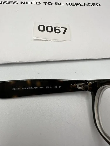 RAY-BAN RB 2132 NEW WAYFARER 902L HORN-RIMMED EYEGLASSES FRAMES Italy 55 18 145 4