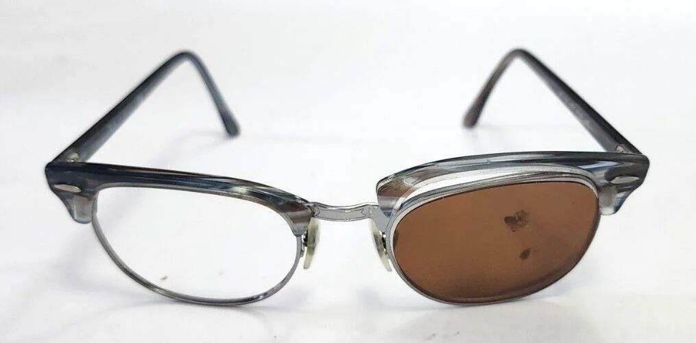 Ray-Ban RB 5154 5750 Blue Silver Round Eyeglasses Frame 51-21-145 2
