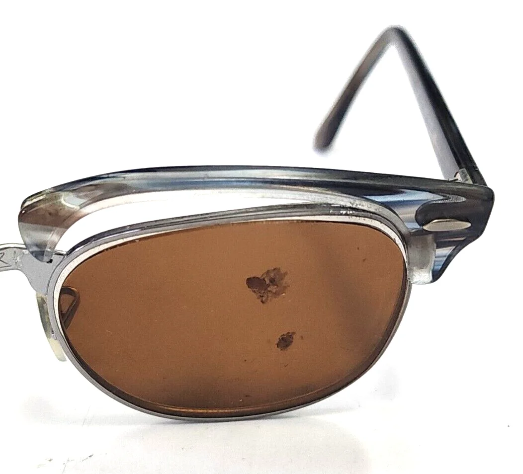 Ray-Ban RB 5154 5750 Blue Silver Round Eyeglasses Frame 51-21-145 4