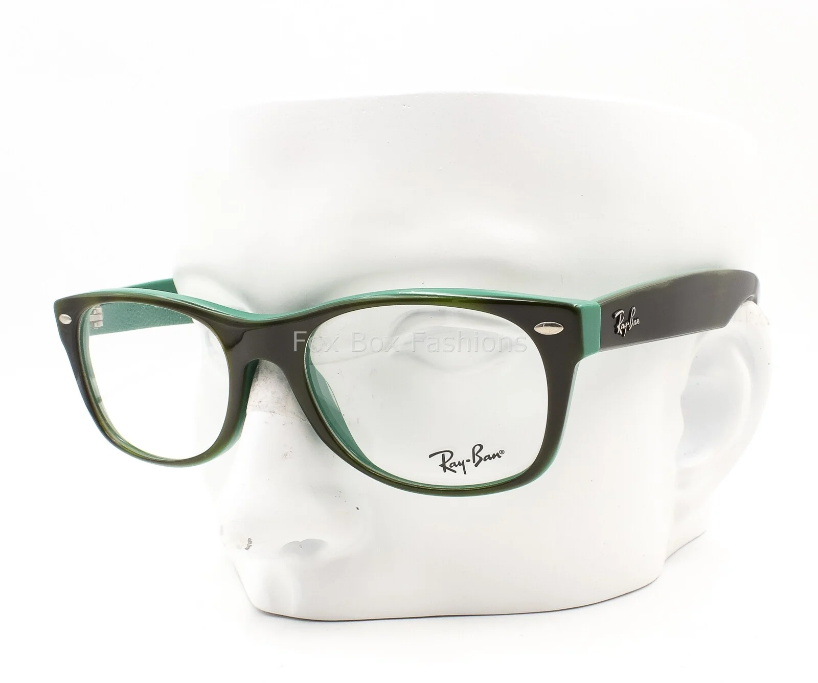Ray-Ban RB 5184 5161 Wayfarer Eyeglasses Glasses Brown Tortoise on Green 50mm