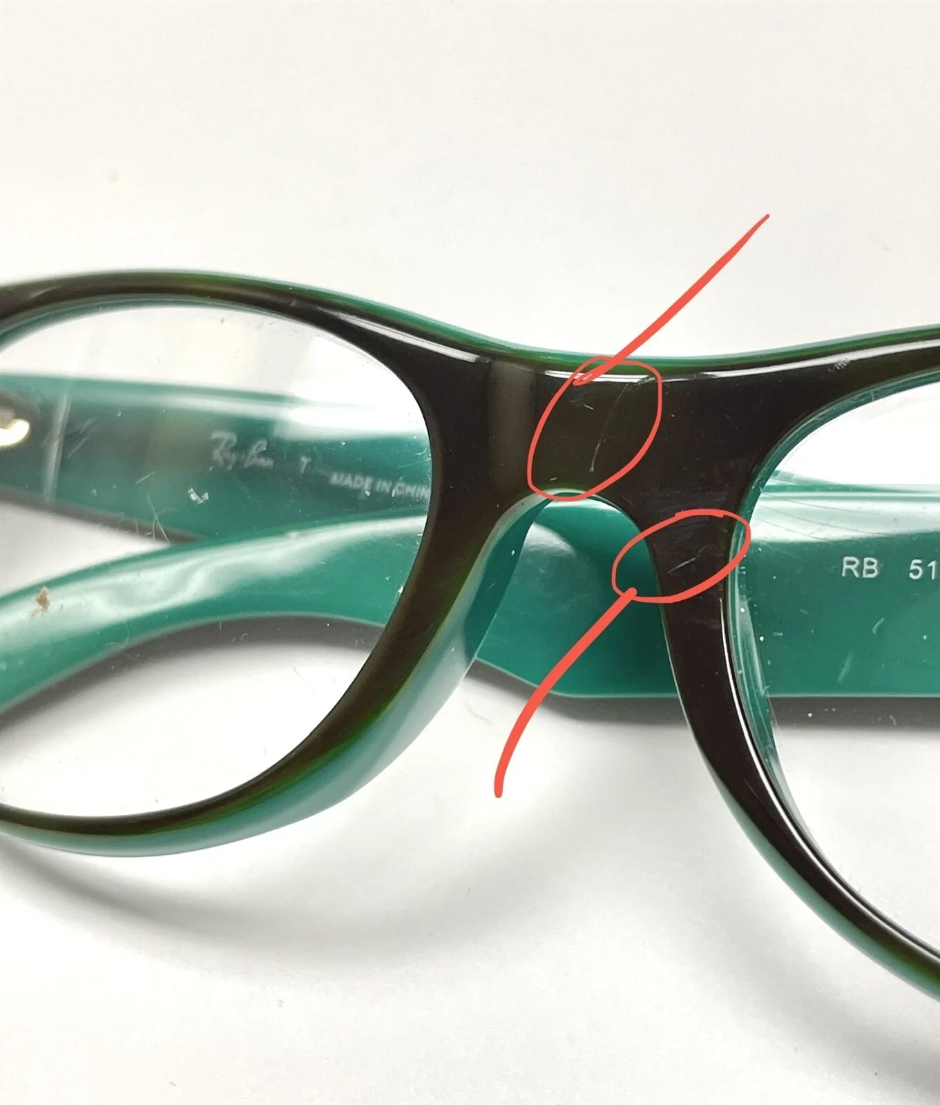 Ray-Ban RB 5184 5161 Wayfarer Eyeglasses Glasses Brown Tortoise on Green 50mm 3