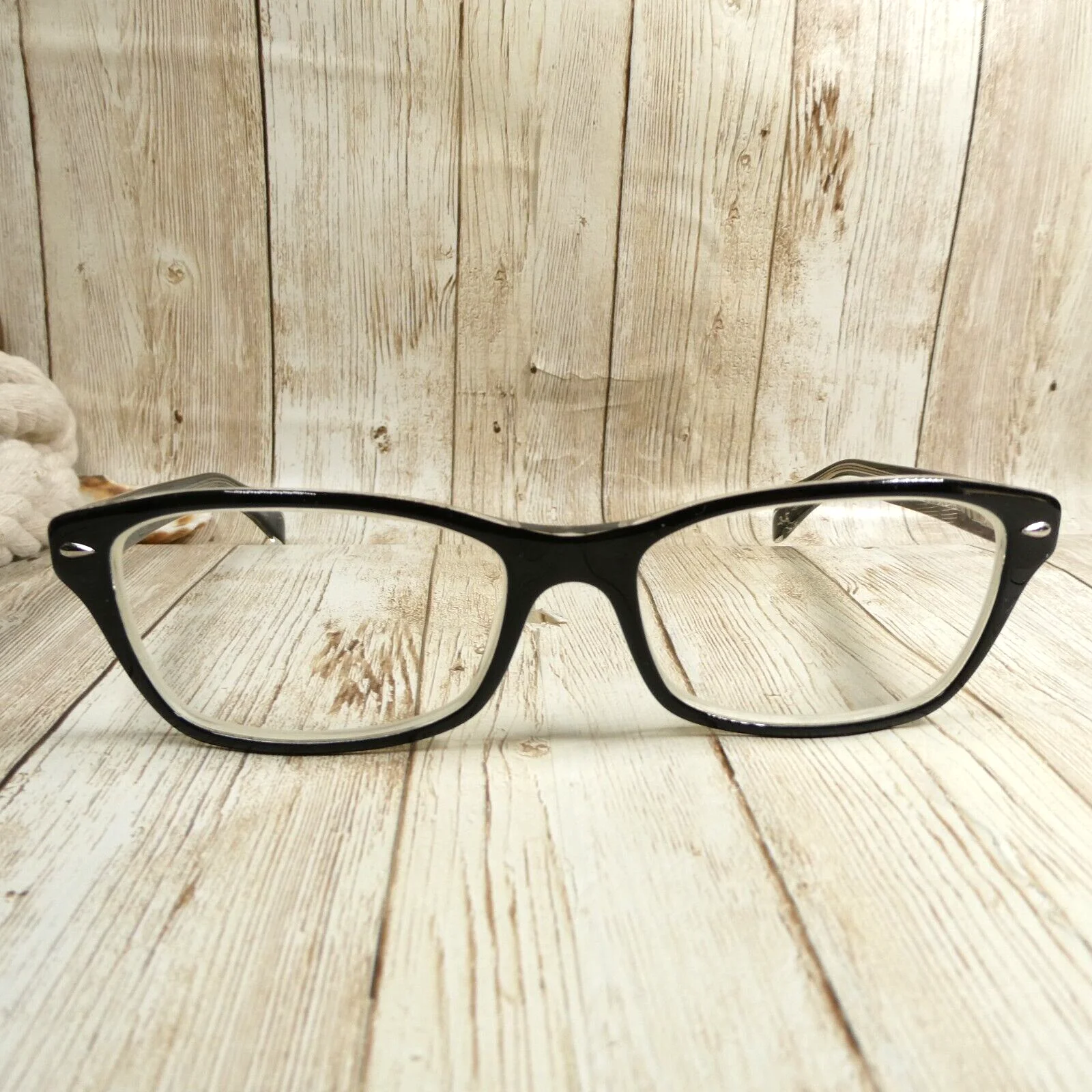 Ray-Ban RB 5256 2034 Eyeglasses Frames Black Clear Square Full Rim 52-16-135 4