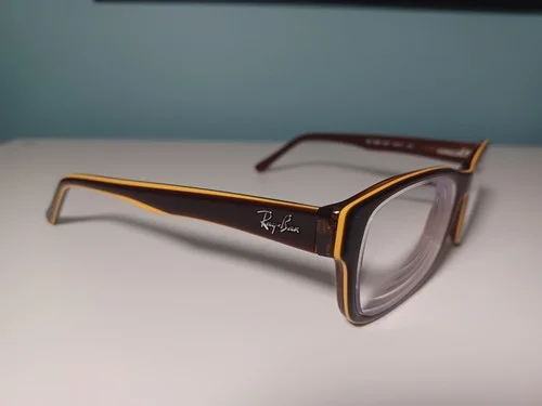 Ray-Ban RB 5268 5817 Eyeglasses Brown Yellow Authentic Lens Width 52mm-17-135MM 2