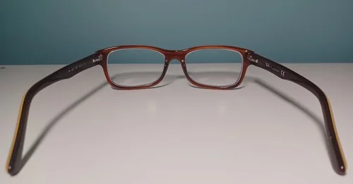 Ray-Ban RB 5268 5817 Eyeglasses Brown Yellow Authentic Lens Width 52mm-17-135MM 4