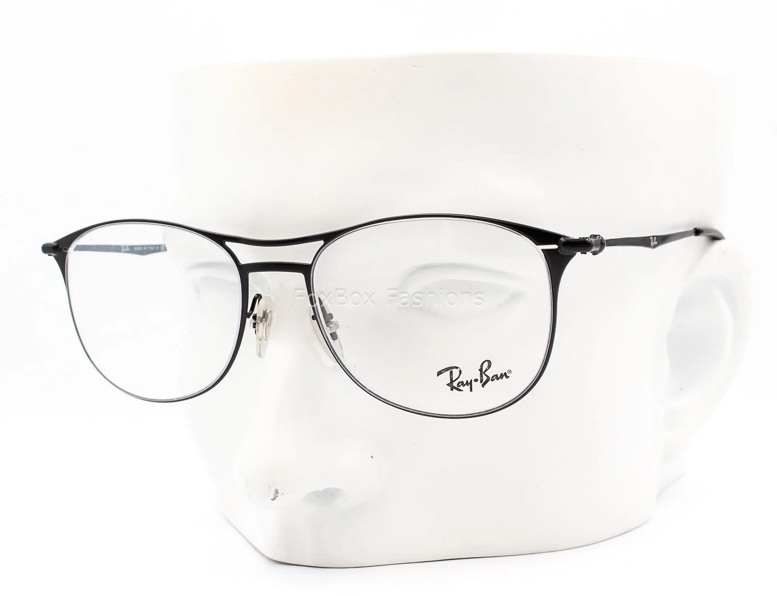 Ray-Ban RB 6254 2760 Double Bridge Eyeglasses Glasses Satin Black 50mm w/case