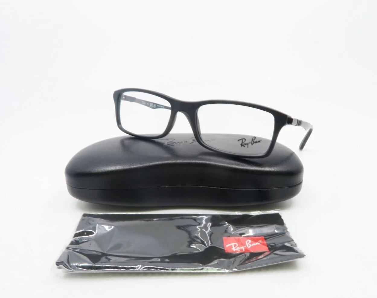 Ray-Ban RB 7017 5196 54mm Matte Black Rectangle New Eyeglasses.