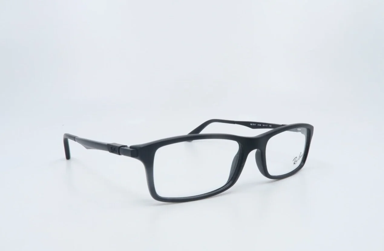 Ray-Ban RB 7017 5196 54mm Matte Black Rectangle New Eyeglasses. 3