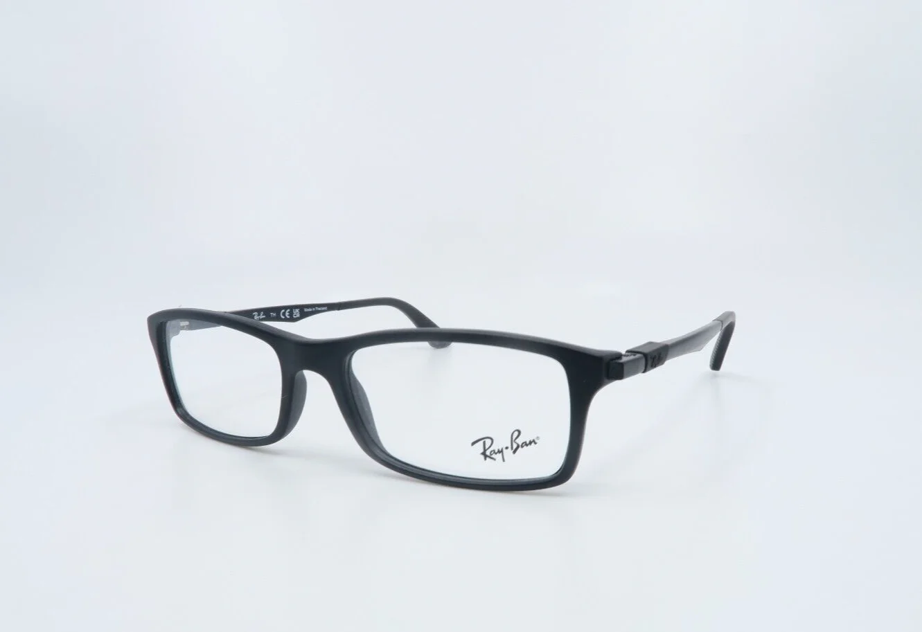 Ray-Ban RB 7017 5196 54mm Matte Black Rectangle New Eyeglasses. 4