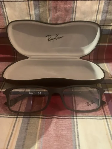 Ray-Ban RB 7017 5196 Matte Black Rectangle New Eyeglasses 54/17/145
