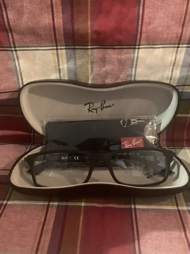Ray-Ban RB 7017 5196 Matte Black Rectangle New Eyeglasses 54/17/145 4