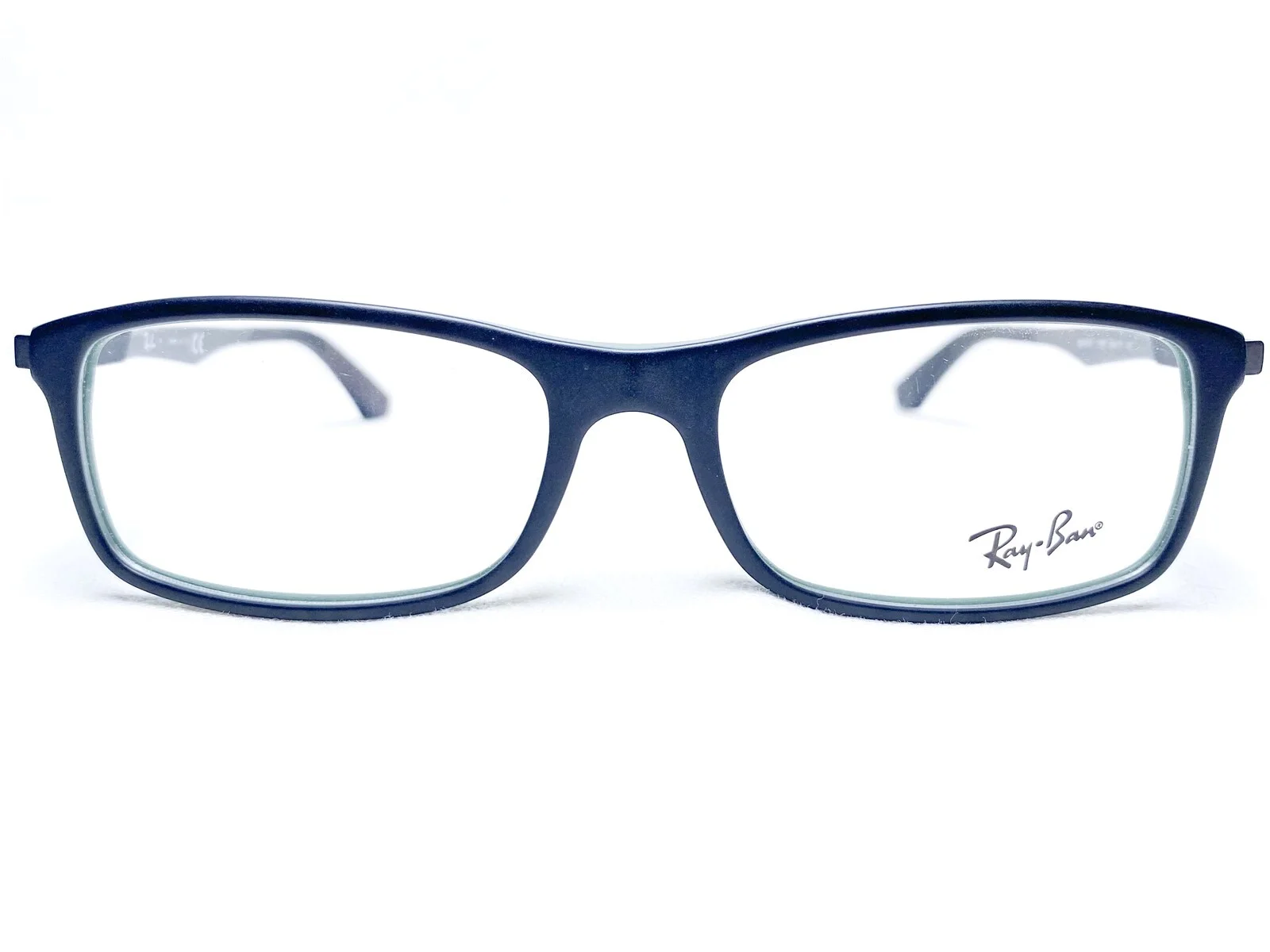 Ray Ban RB 7017 5197 Rectangle Black Gray Green Eyeglasses Frames Only 54-17-145