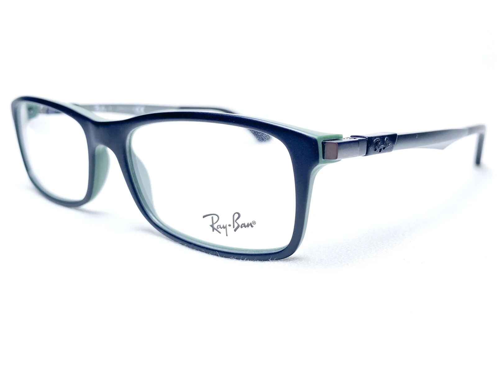 Ray Ban RB 7017 5197 Rectangle Black Gray Green Eyeglasses Frames Only 54-17-145 2