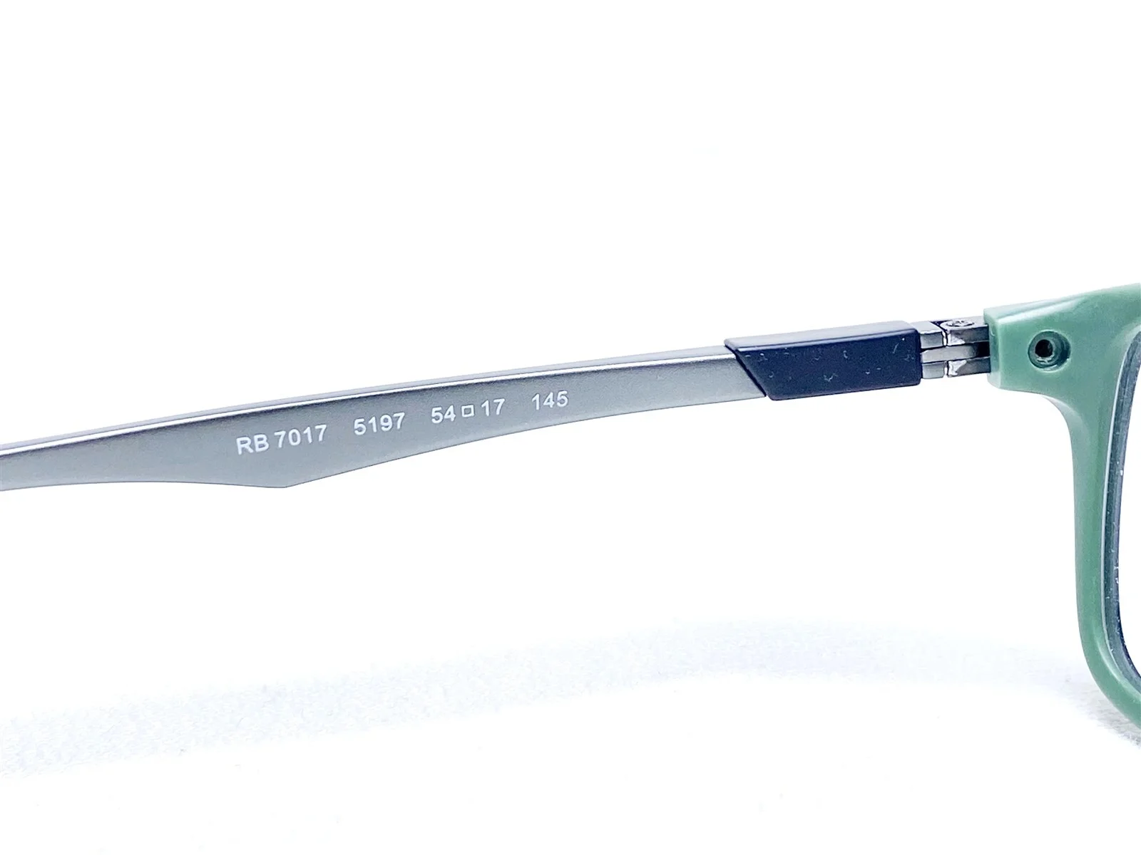 Ray Ban RB 7017 5197 Rectangle Black Gray Green Eyeglasses Frames Only 54-17-145 4