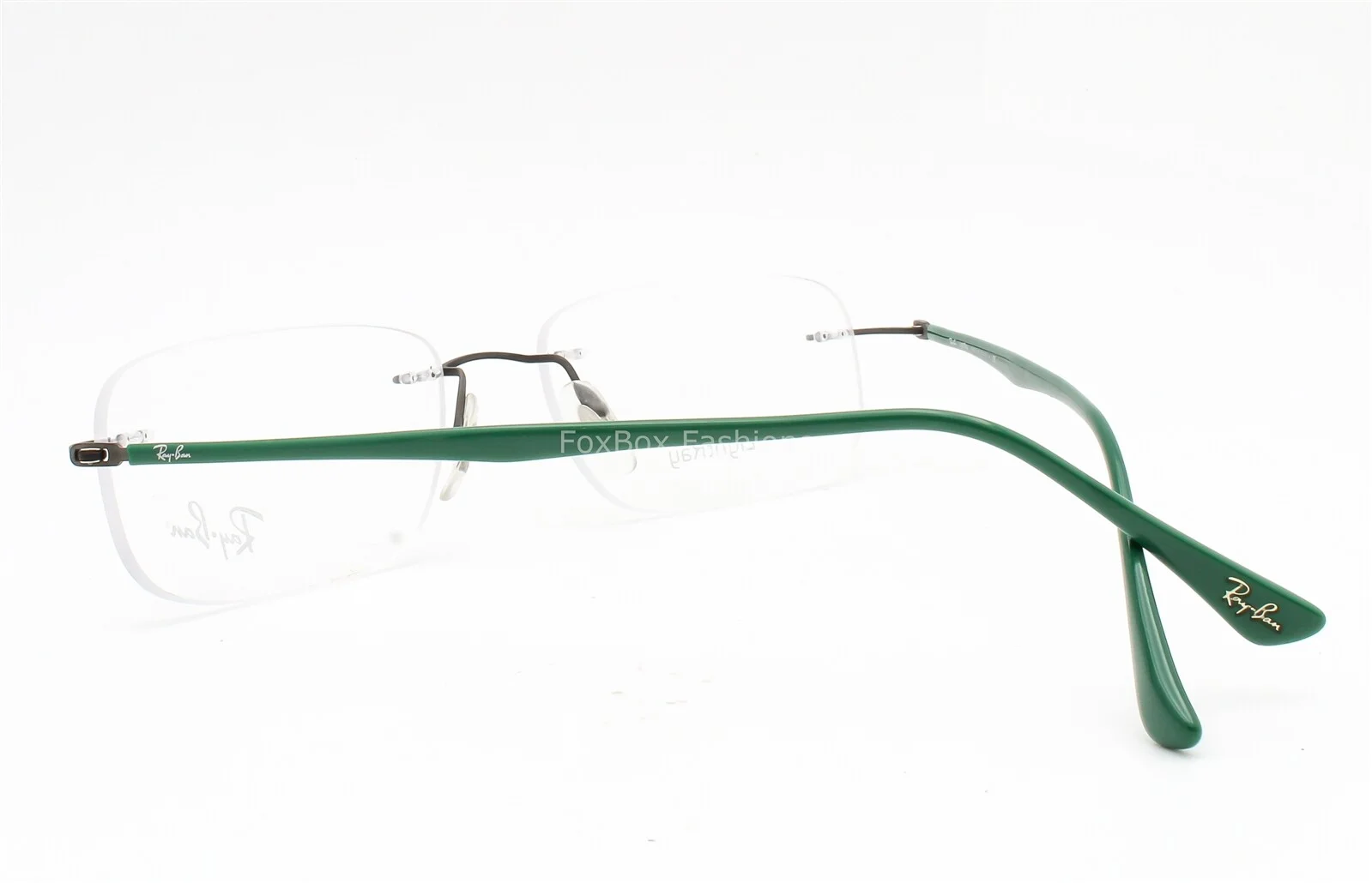 Ray-Ban RB 8704 1163 LightRay Rimless Eyeglasses Glasses Titanium Green 54mm 4