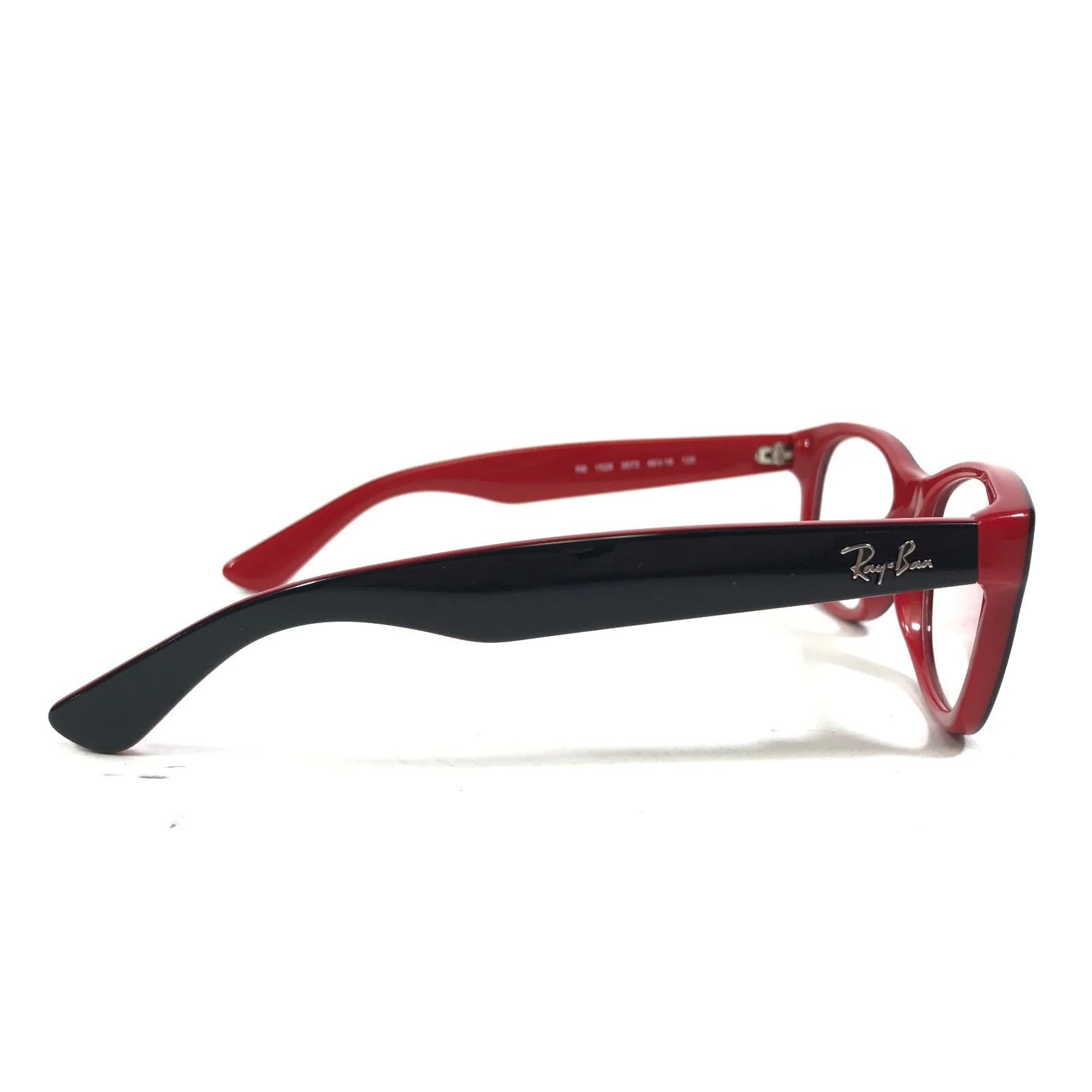 Ray-Ban RB1528 3573 Kids Eyeglasses Frames Black Red Square Full Rim 46-16-125 4