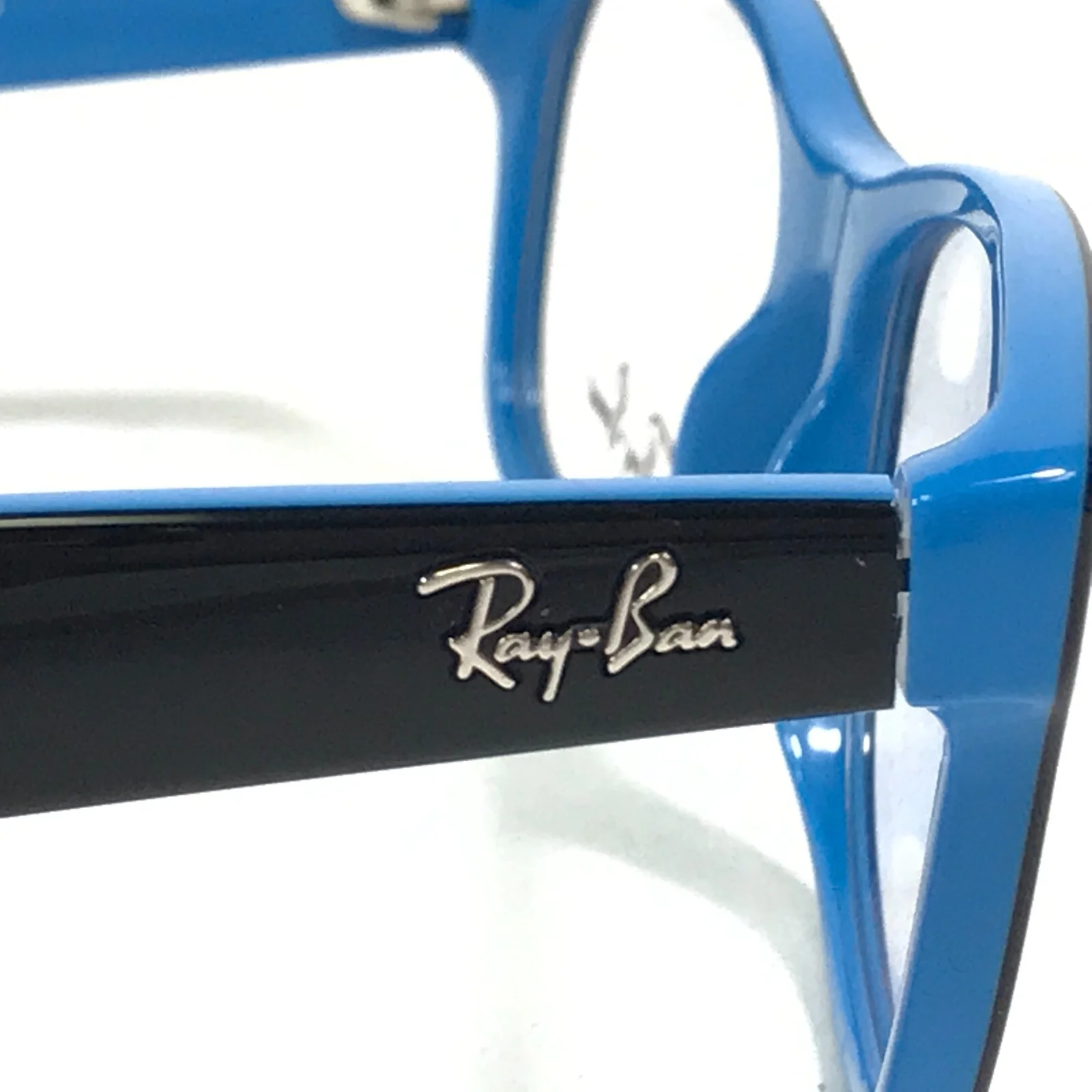 Ray-Ban RB1528 3659 Kids Eyeglasses Frames Black Blue Square Full Rim 48-16-130 4