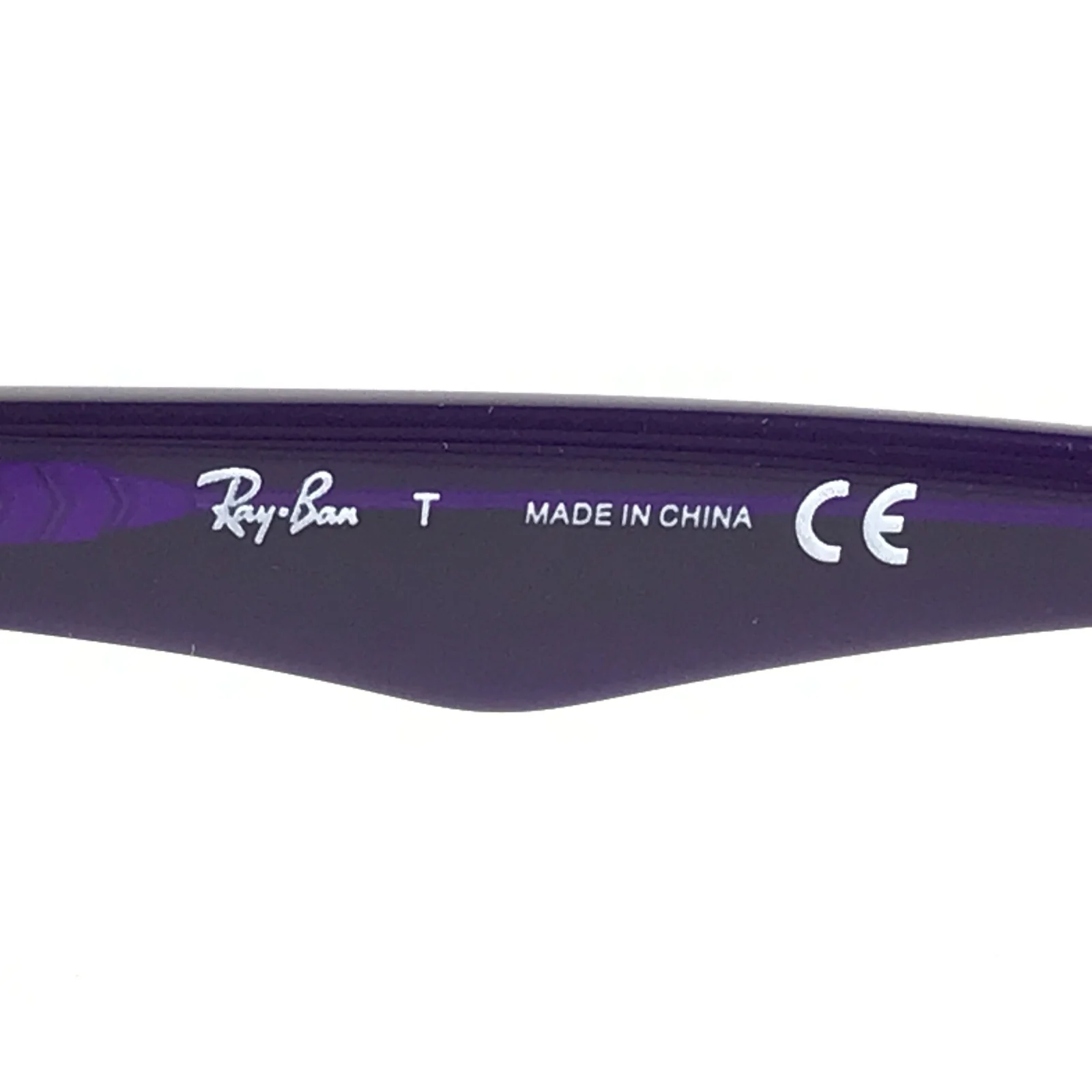 Ray-Ban RB1530 3589 Kids Eyeglasses Frames Purple Rectangular Full Rim 48-16-130 2