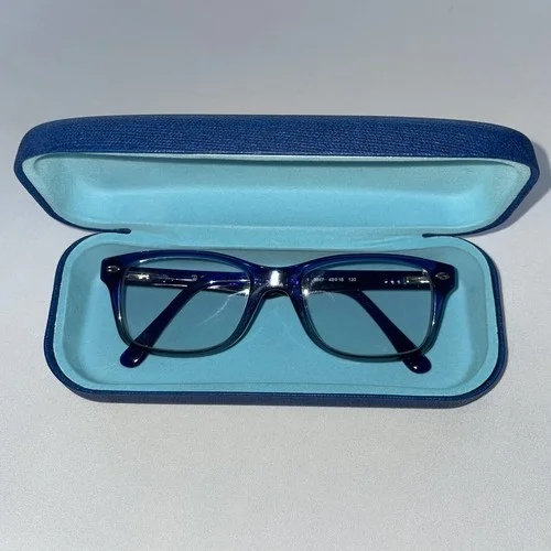 Ray-Ban RB1531 3647 Kids Eyeglasses Frames Blue Purple Square Full Rim 48-16-130