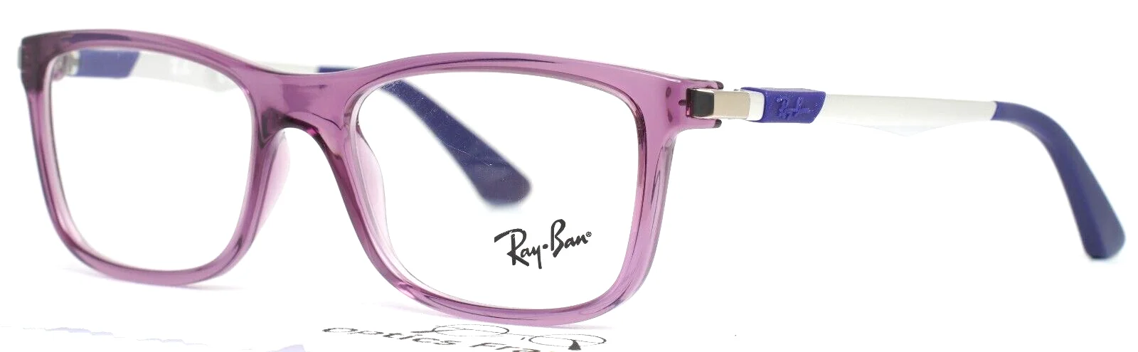 RAY BAN RB1549 3735 Lilac Girls Kids Rectangle Full Rim Eyeglasses 48-16-125