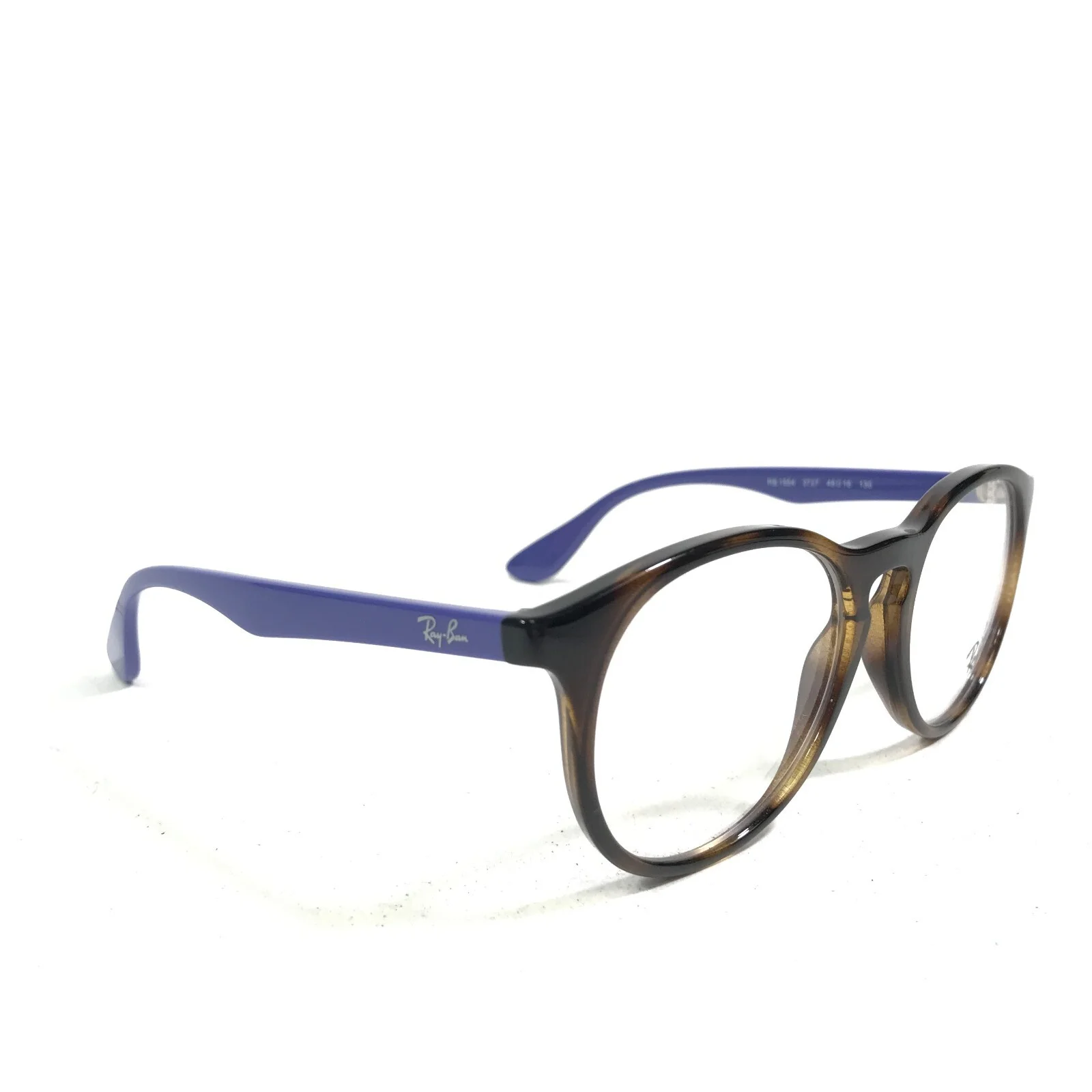 Ray-Ban RB1554 3727 Kids Eyeglasses Frames Blue Brown Tortoise Round 48-16-130 2