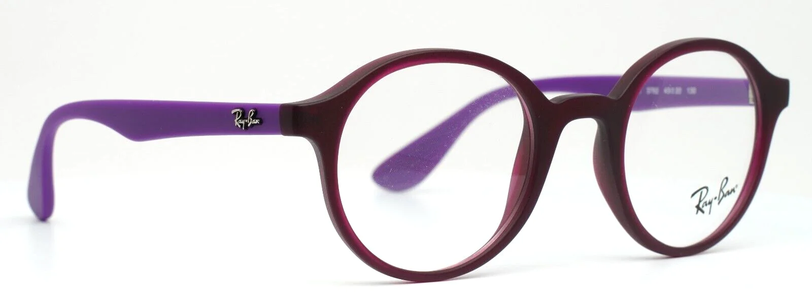 RAY BAN RB1561 3782 Matte Transparent Purple Girls Kids Eyeglasses 43-20-130 3