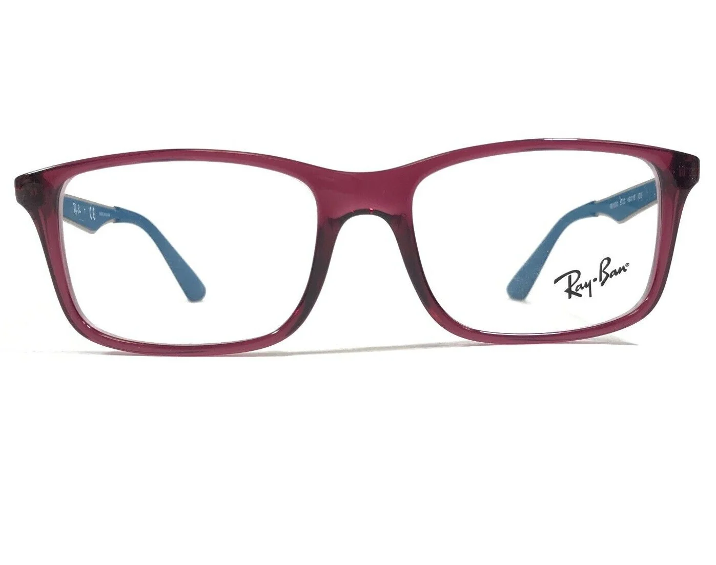 Ray-Ban RB1570 3722 Kids Eyeglasses Frames Blue Clear Purple Square 49-16-130 2
