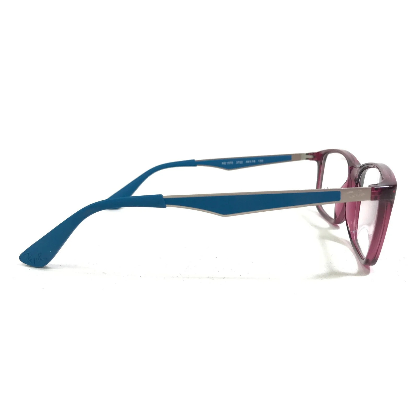 Ray-Ban RB1570 3722 Kids Eyeglasses Frames Blue Clear Purple Square 49-16-130 4