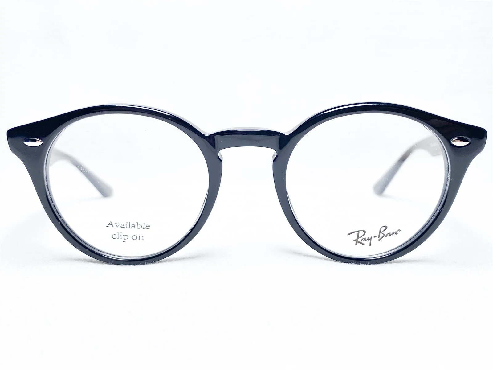Ray Ban RB2180V 2000 Black Round Eyeglasses Frame 47-21 145 1