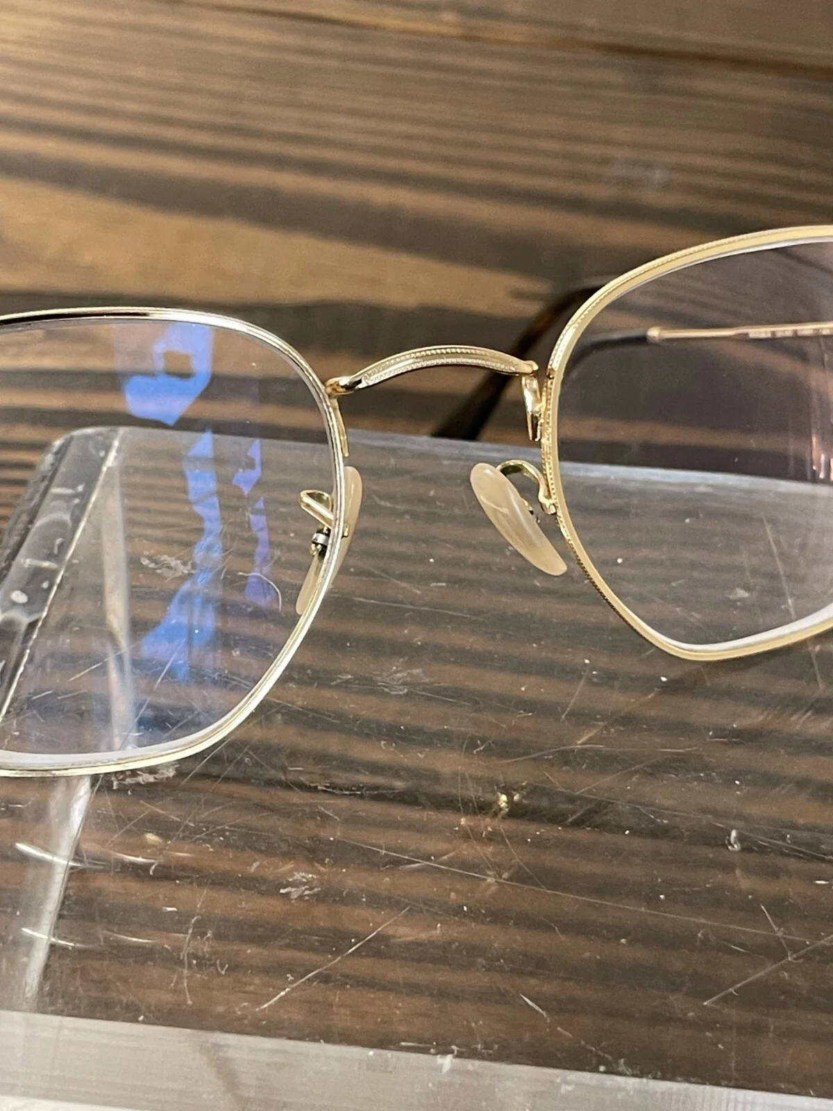 Ray-Ban RB3548N-001/90 Unisex Polished Gold Full Rim Hexagonal Eyeglasses Frame 2