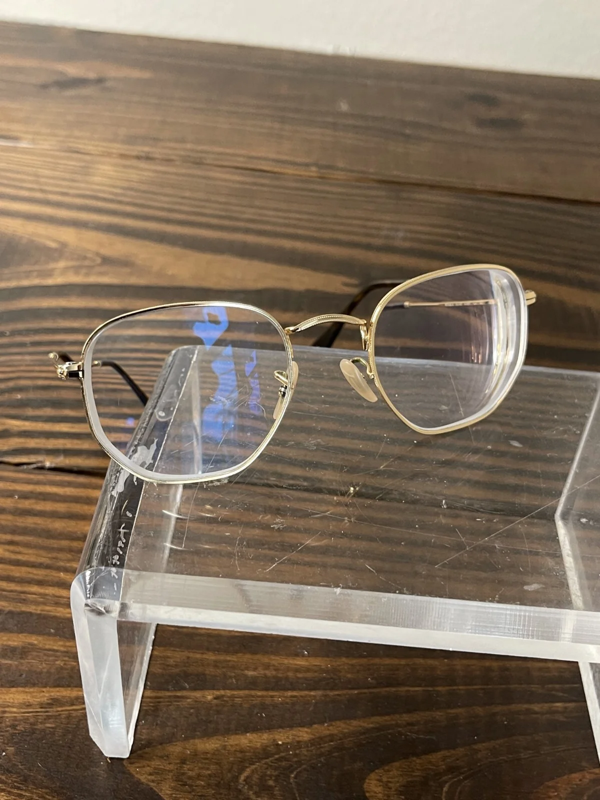 Ray-Ban RB3548N-001/90 Unisex Polished Gold Full Rim Hexagonal Eyeglasses Frame 3