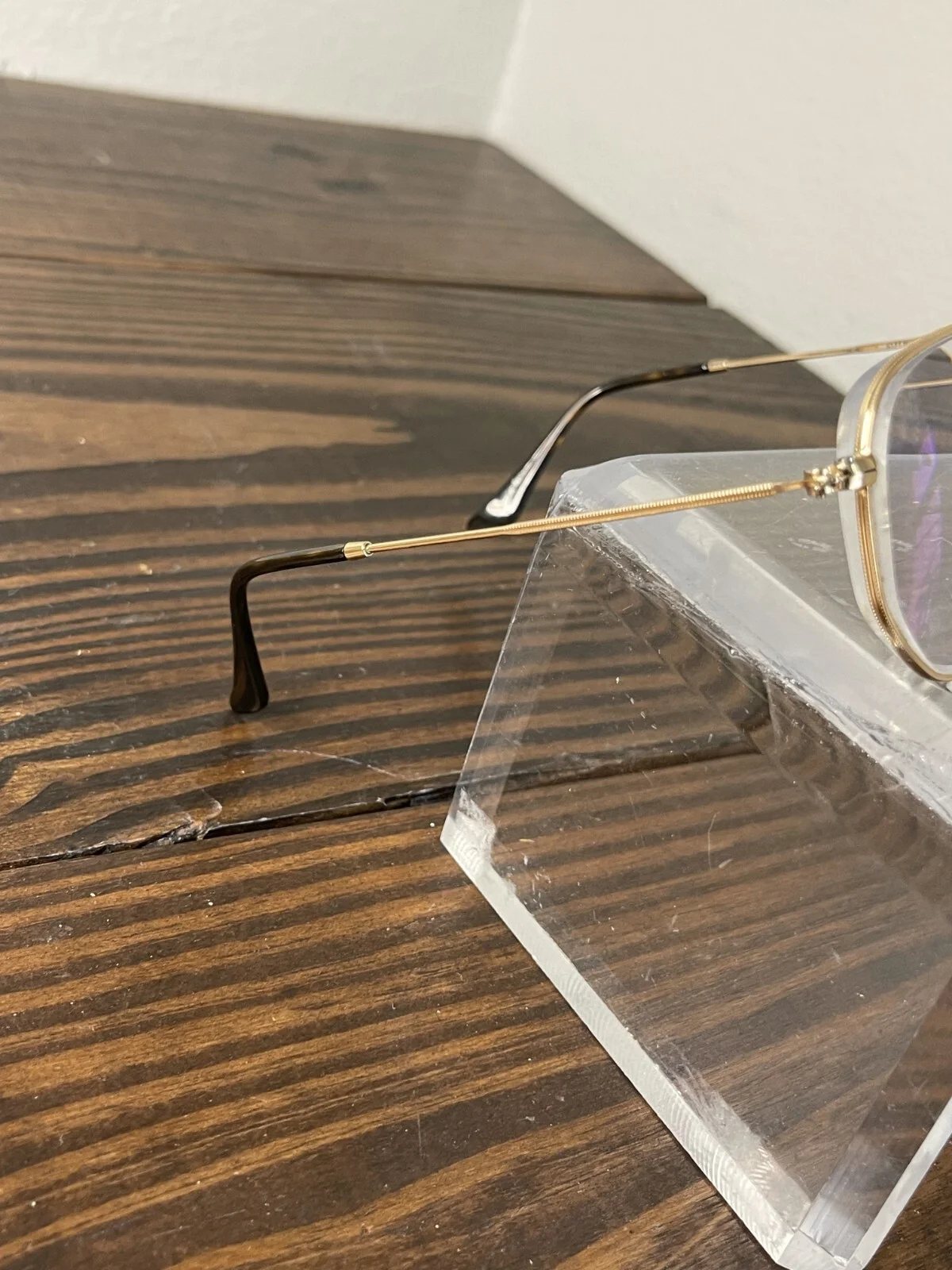 Ray-Ban RB3548N-001/90 Unisex Polished Gold Full Rim Hexagonal Eyeglasses Frame 4