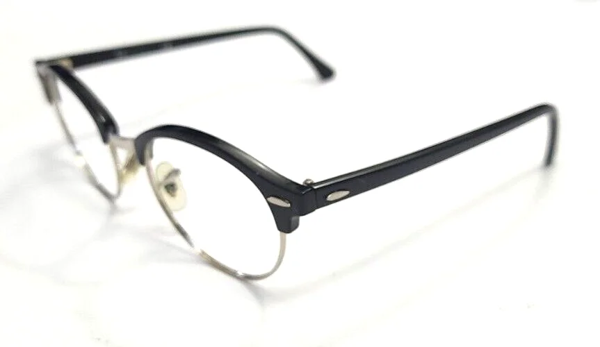 Ray Ban RB4246V 2000 Black Silver Clubmaster Eyeglasses Frame 49-19 140