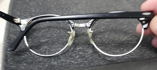 Ray Ban RB4246V 2000 Black Silver Clubmaster Eyeglasses Frame 49-19 140 3