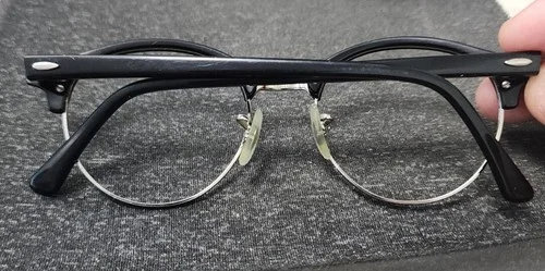 Ray Ban RB4246V 2000 Black Silver Clubmaster Eyeglasses Frame 49-19 140 4