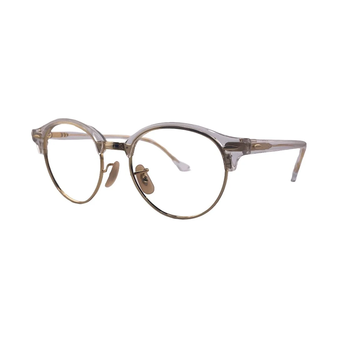 Ray-Ban RB4246V CLUBROUND Transparent / Gold Eyeglasses Frames 49mm 19mm 140mm