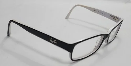 Ray Ban RB5114 2097 Black White Eyeglasses Frame 52-16 135 NA 3