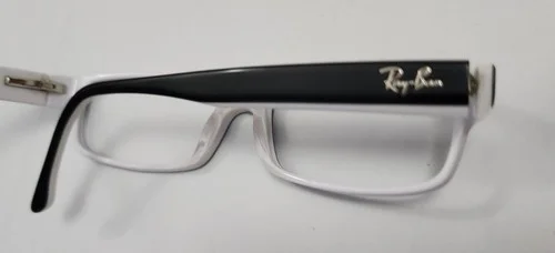 Ray Ban RB5114 2097 Black White Eyeglasses Frame 52-16 135 NA 4