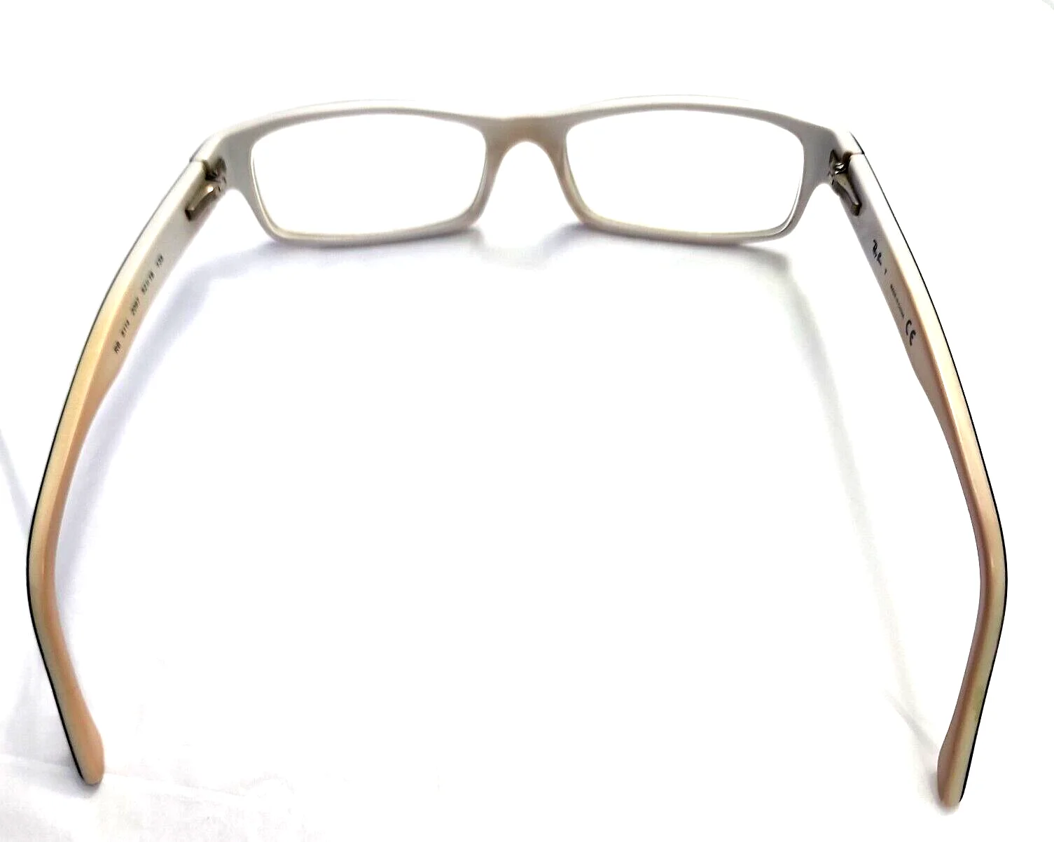 Ray Ban RB5114 2097 Black White Rectangle Eyeglasses Frame 52-16 135 WA 4