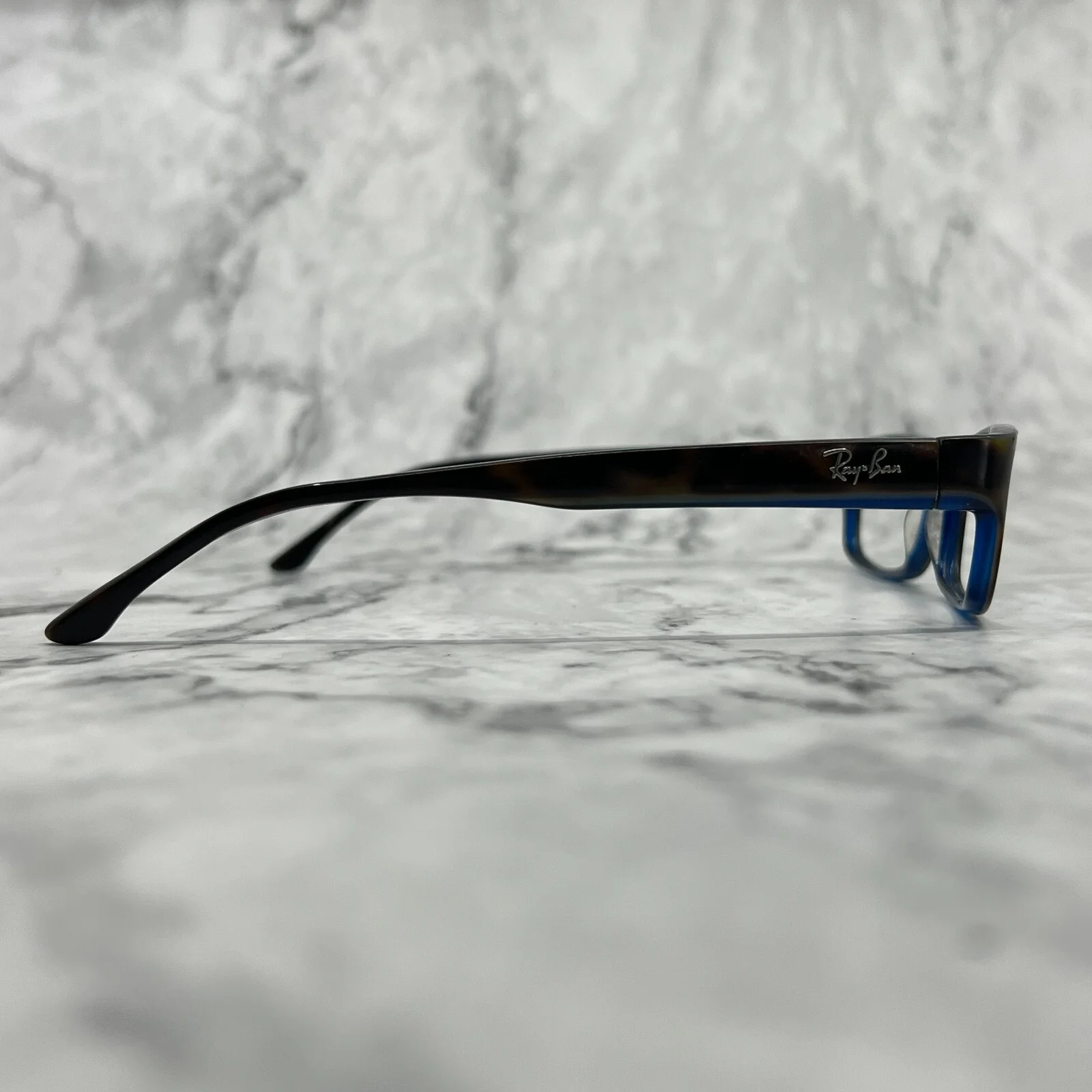 Ray Ban RB5114 5064 Tortoise Blue Rectangle Eyeglasses 52-16 135 3