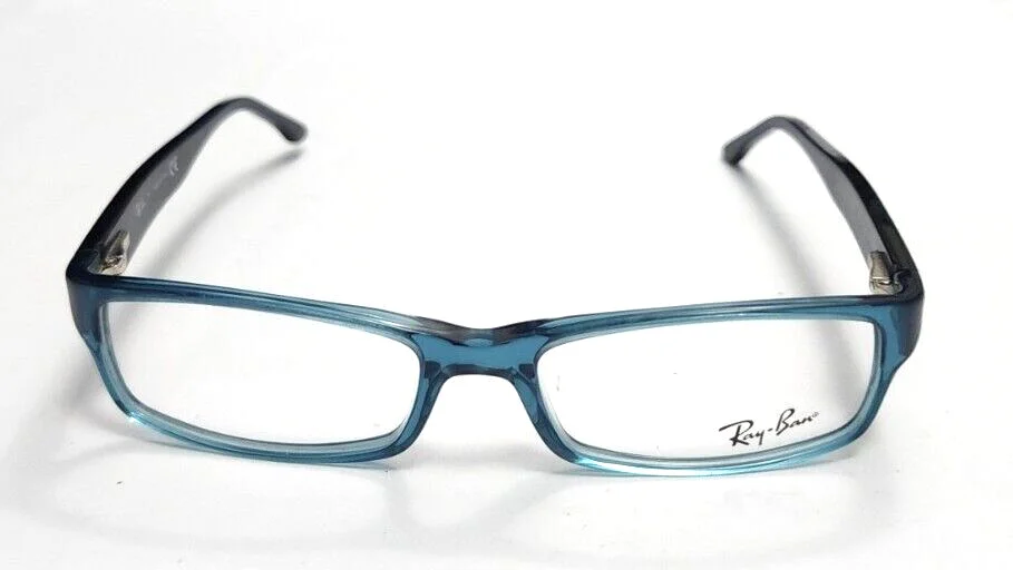 Ray Ban RB5114 5235 Crystal Blue Rectangle Eyeglasses 52-16 135 New READ 2