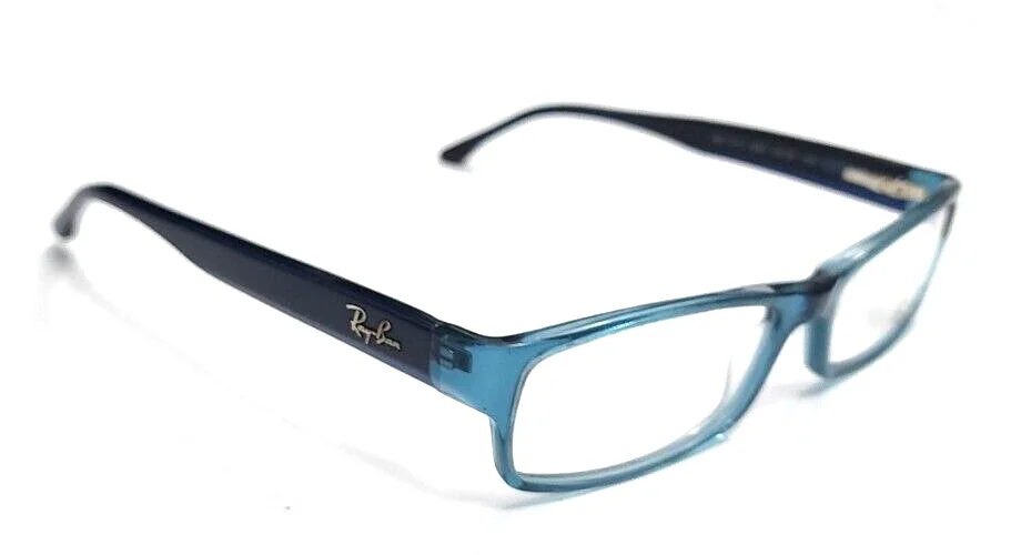 Ray Ban RB5114 5235 Crystal Blue Rectangle Eyeglasses 52-16 135 New READ 3