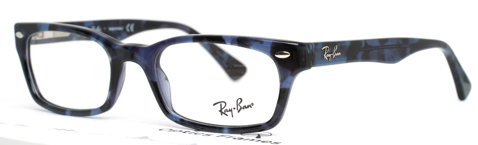 RAY BAN RB5150 5946 Blue Tortoise Unisex Rectangle Eyeglasses 50-19-135 B:30