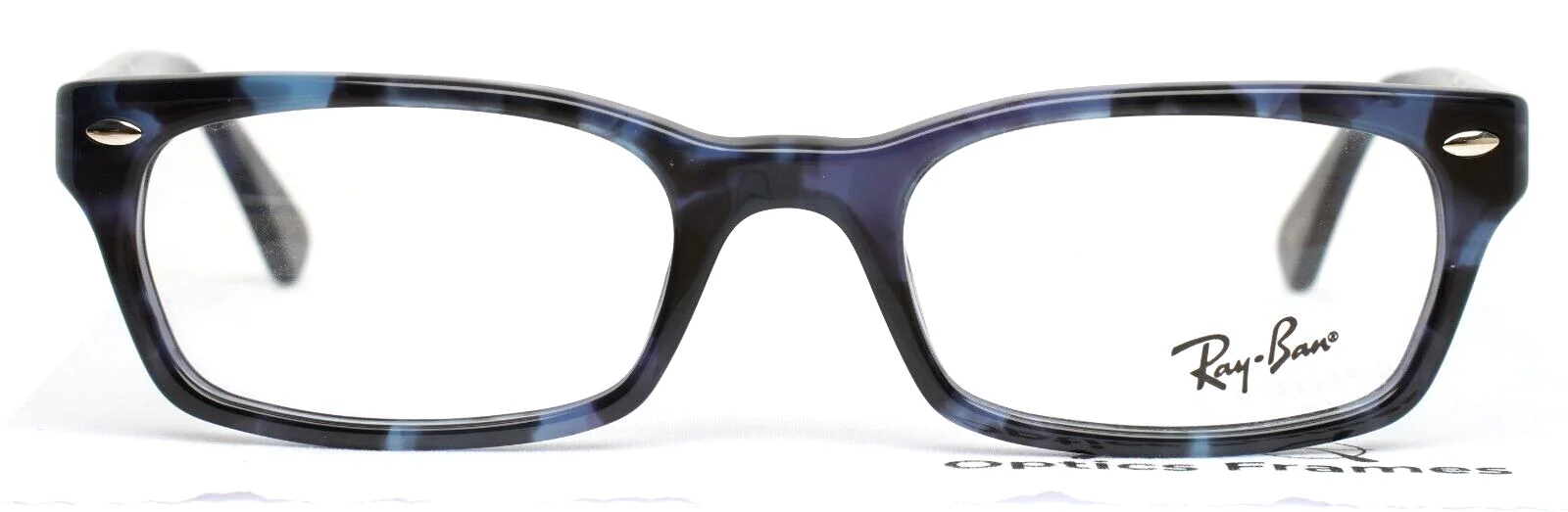 RAY BAN RB5150 5946 Blue Tortoise Unisex Rectangle Eyeglasses 50-19-135 B:30 2